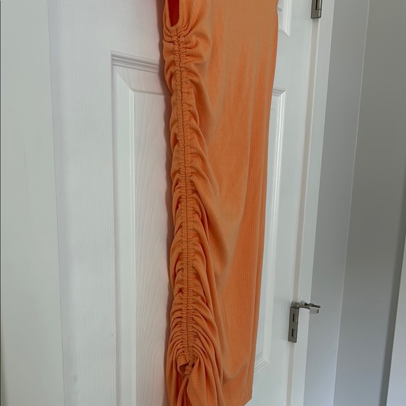 Orange Ruched Dress - Picture 5 of 5